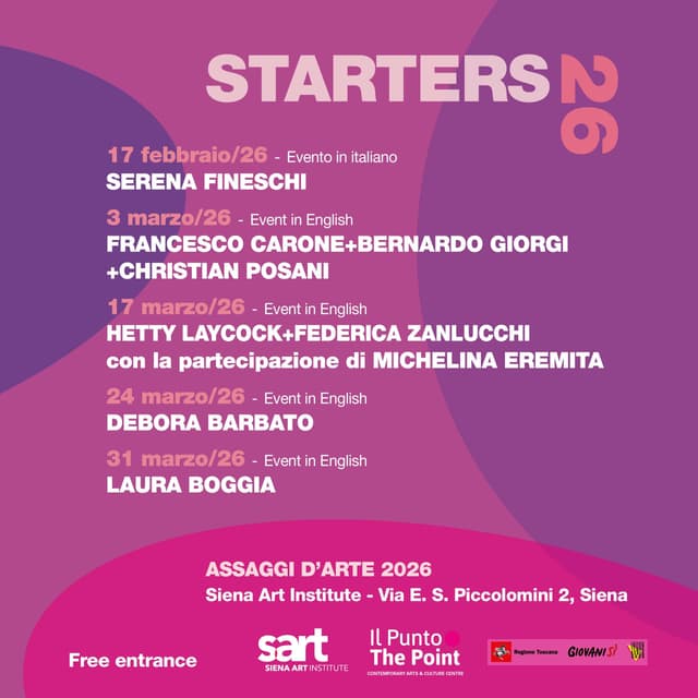 Aperitivo artistico? Arriva la nuova stagione di StARTers '26!