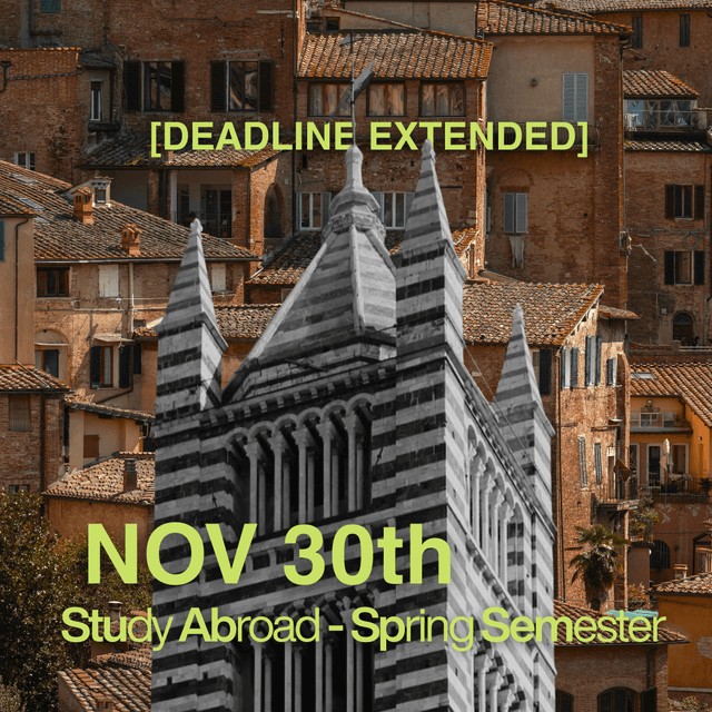Extra Time to join the Study Abroad Spring Semester and the new edition of The Peace Room Project!
