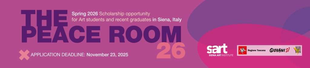 the Peace Room 26 Banner. Application deadline: November 23, 2025